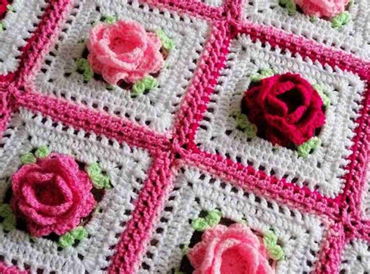 A Cozy Crocheted Rose Blanket On A Bed Rose Crochet Tutorials: Creative And Beautiful Ideas To Crochet Rose