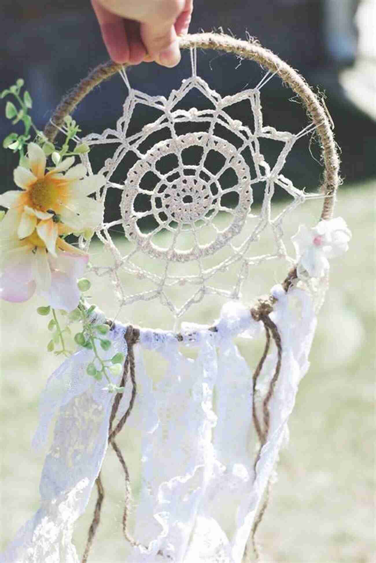 A Dreamy Crocheted Rose Dreamcatcher Hanging From A Window Rose Crochet Tutorials: Creative And Beautiful Ideas To Crochet Rose