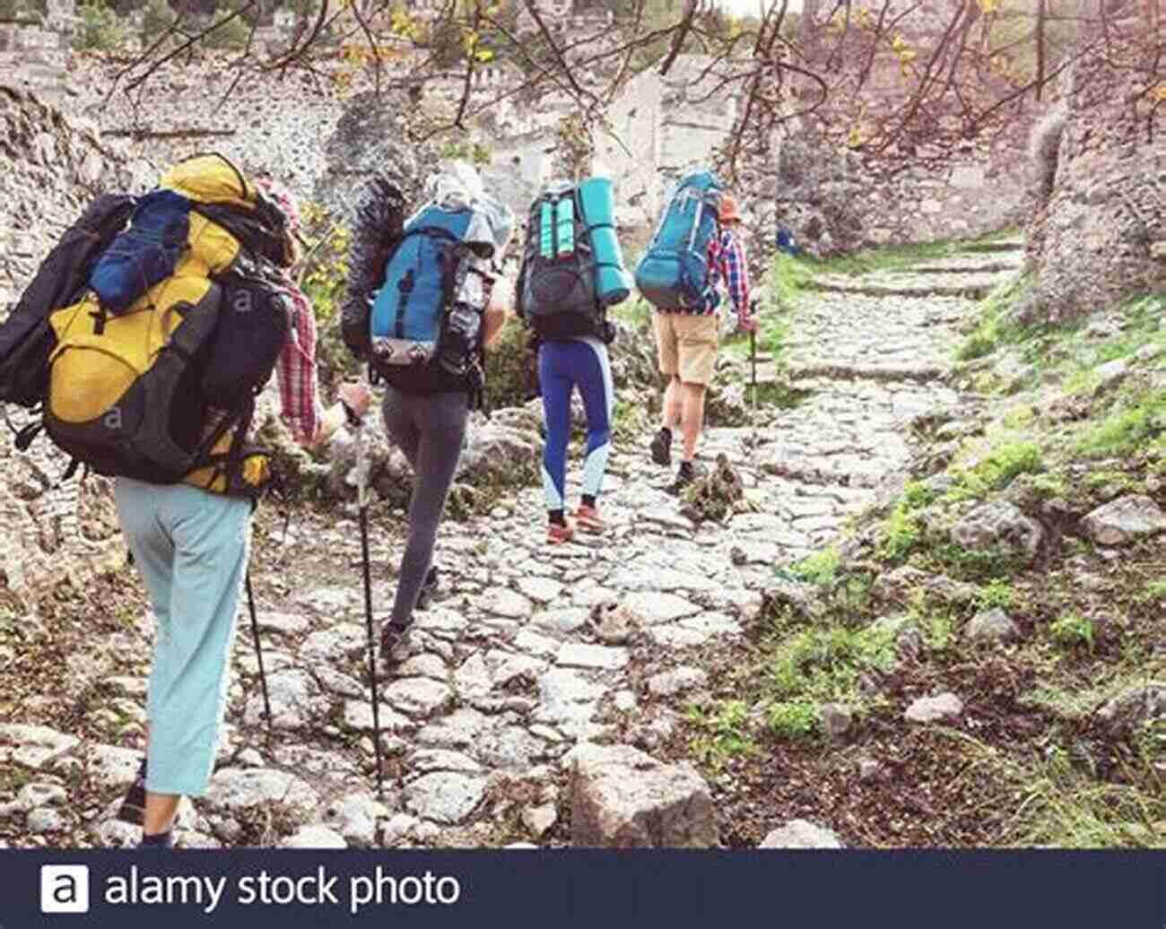 A Group Of Adventurous Backpackers Trekking 600 Miles From Rome To Kathmandu And Backpacks: 6 600 Miles From Rome To Kathmandu