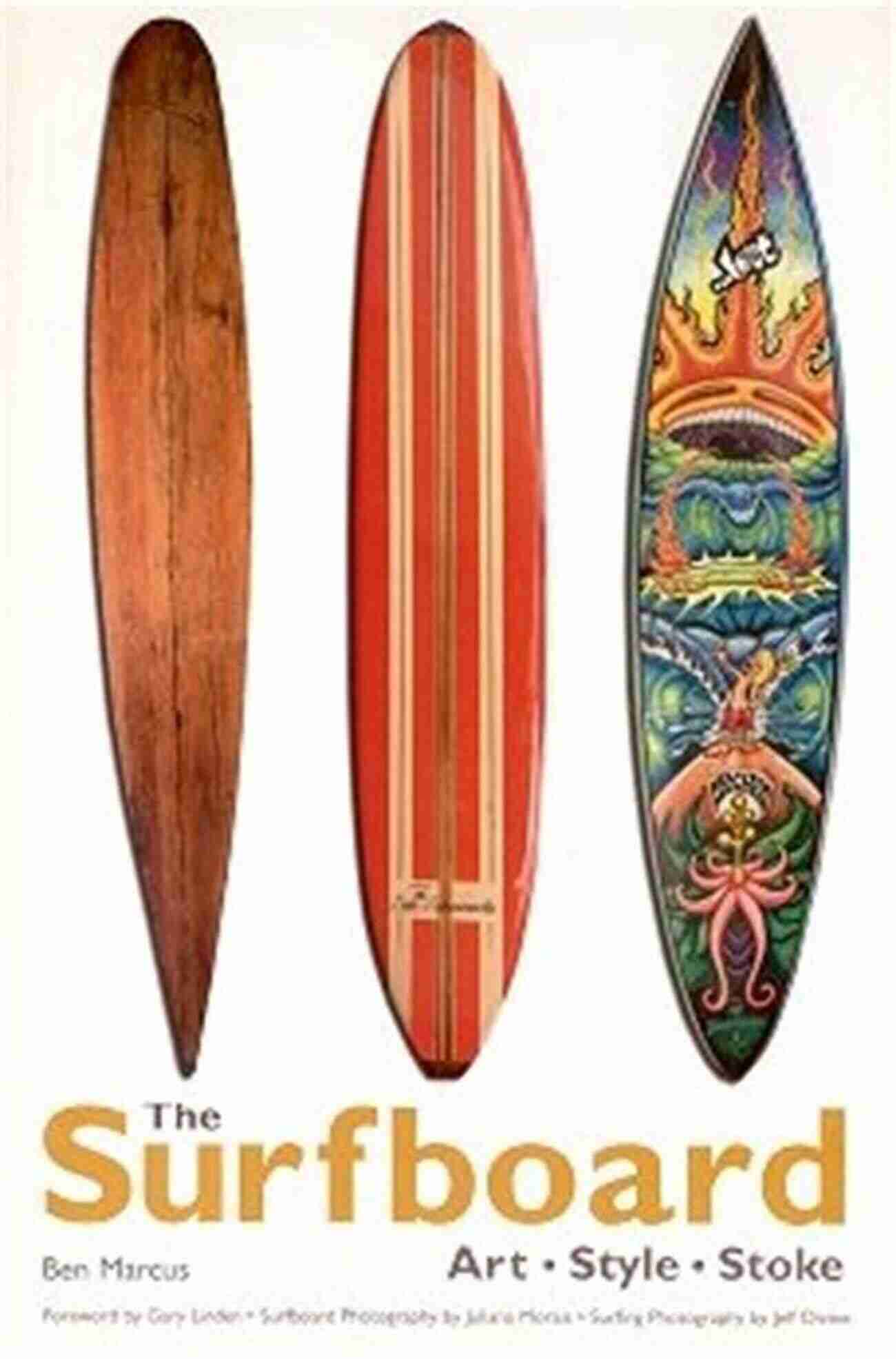 A Stunning Surfboard With A Vibrant Stoke Style Design, Inviting Surfers To Ride The Waves Of Creativity The Surfboard: Art Style Stoke