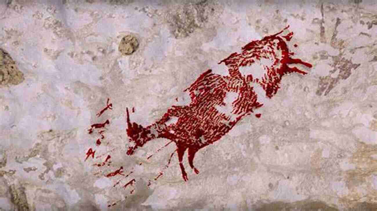 Ancient Cave Painting A Depiction Of Hunters And Animals, Showcasing The Archaic Art Form The Archaic: The Past In The Present