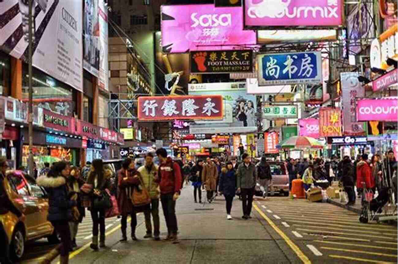 Busy Shopping District In Hong Kong With Neon Lights Photo Essay: Beauty Of Hong Kong: Volume 72 (Travel Photo Essays)