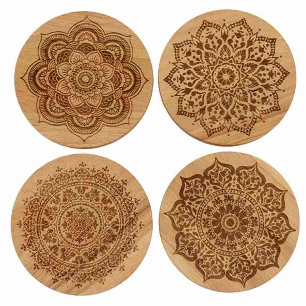 Delicate Mandala Coasters Big Of Coasters: 15 Patterns In Plastic Canvas