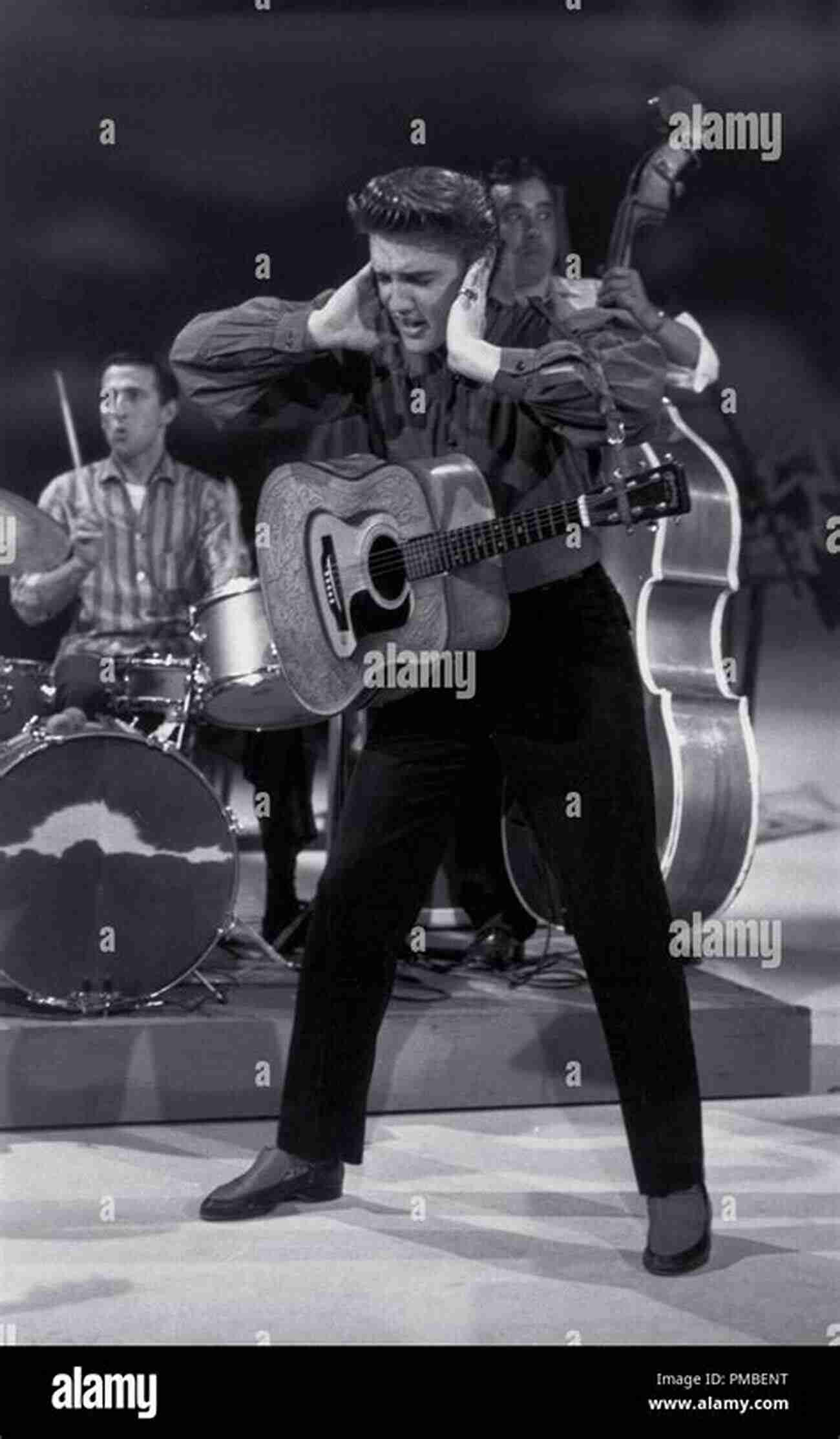 Elvis Presley Performing During A Gospel Concert, Surrounded By A Vibrant Crowd The Gospel Side Of Elvis