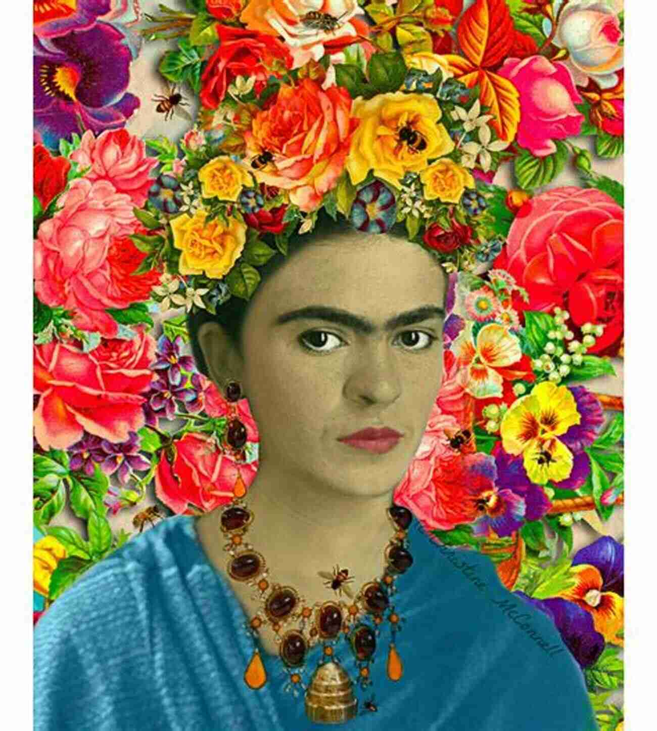 Floral Art Print Titled 'Bond Of Blooms' By Frida Kahlo Mother S Day Thanks Flowers In Art To Remember Mother 10 Prints In A To Decorate Gift Or Collect: Challenge 2017 Art To Raise Awareness To Humanitarian Causes By Artist Grace Divine