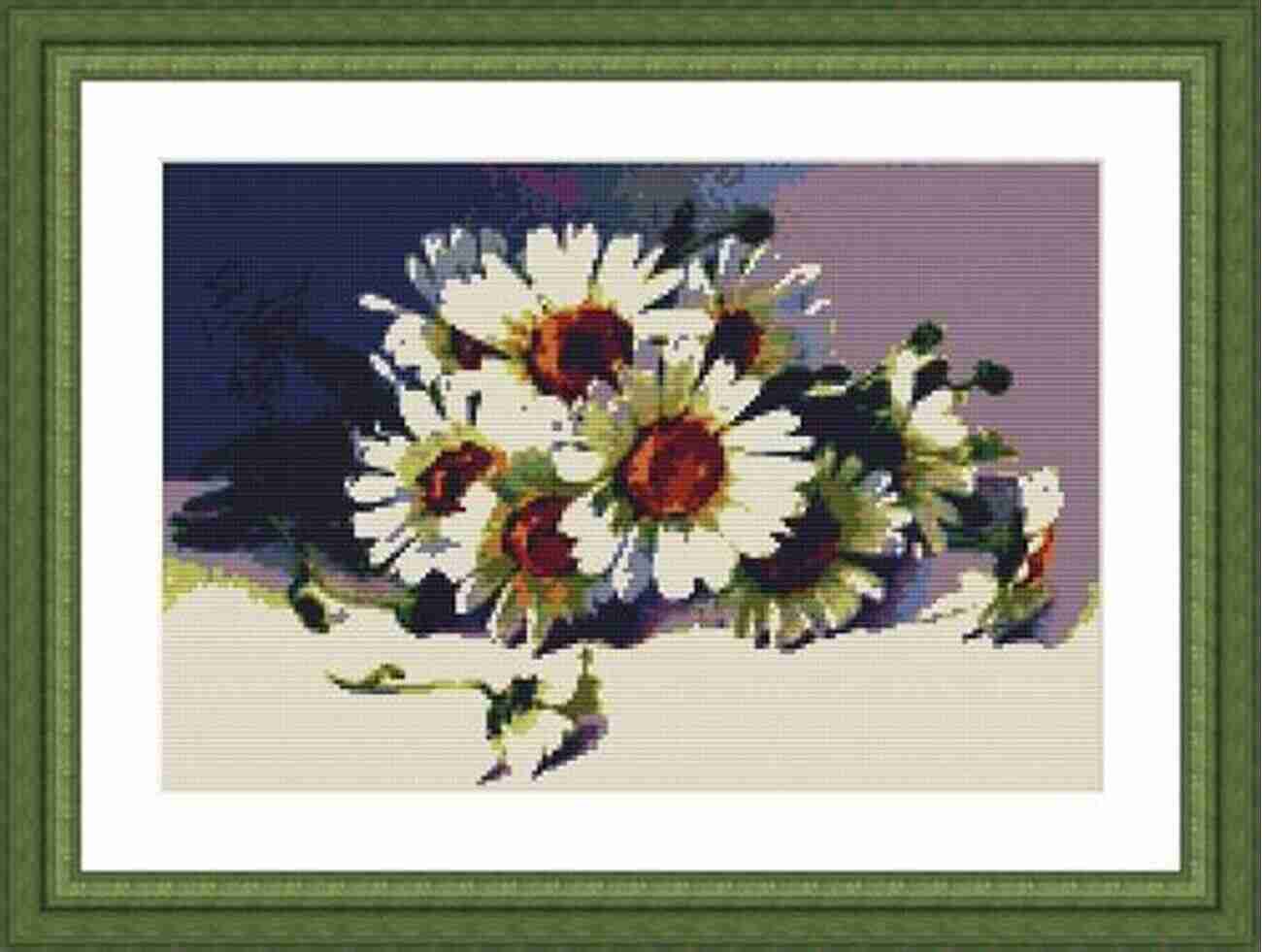 Folk Floral Elegance Cross Stitch Pattern With Vibrant Flowers And Intricate Details Folk Art Cross Stitch Pattern PDF