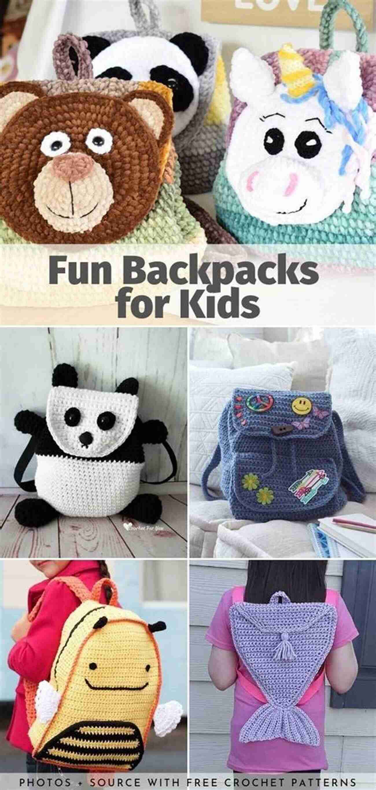 Fun And Playful Crochet Backpack Must Have Handbags: 6 Crochet Designs