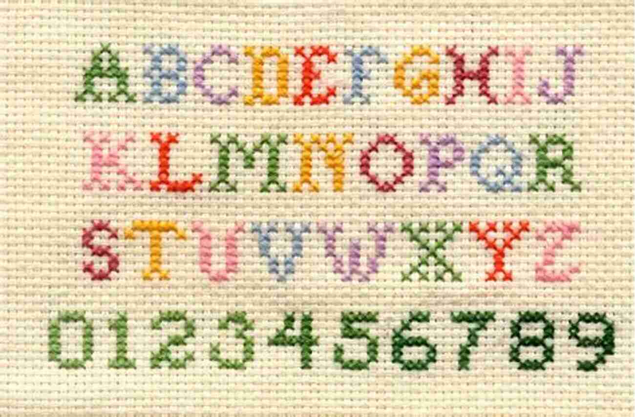 Hippie Alphabet Cross Stitch Pattern Being Used To Create A Personalized Gift Hippie Alphabet Cross Stitch Pattern: Printable PDF Pattern Vintage 1960s 2 Kinds Of Patterns