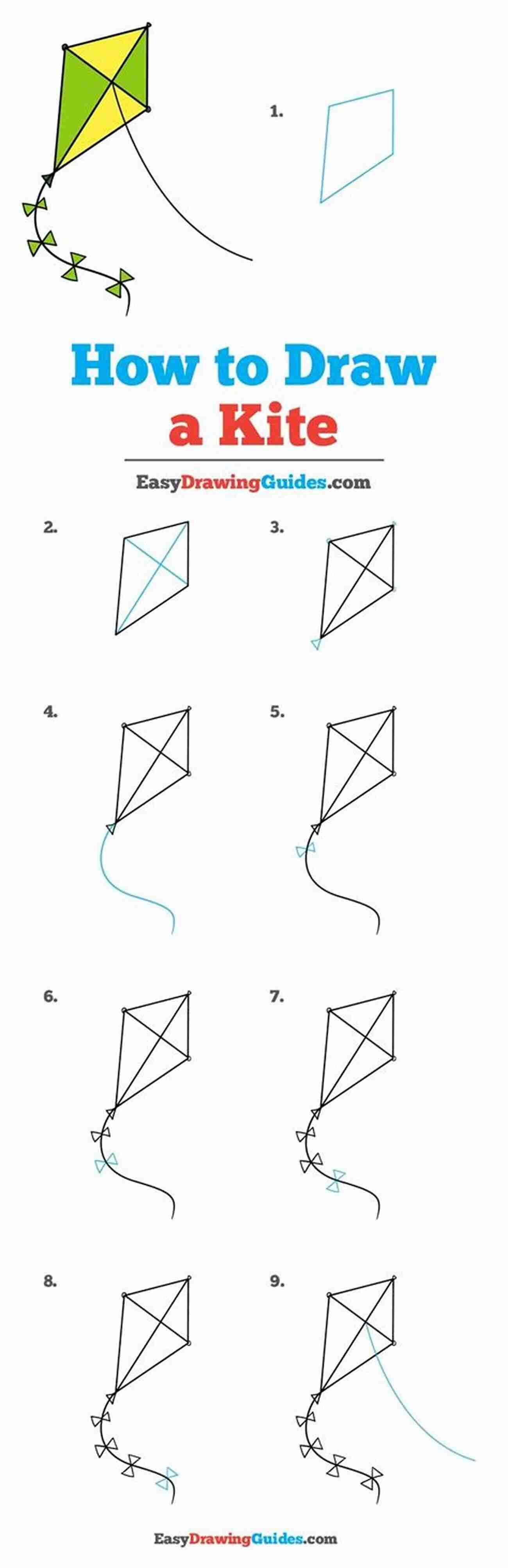 How To Draw A Delightful Kite Let Your Creativity Soar How To Draw 20 At The Beach: Learn To Draw Step By Step Drawing Tutorial