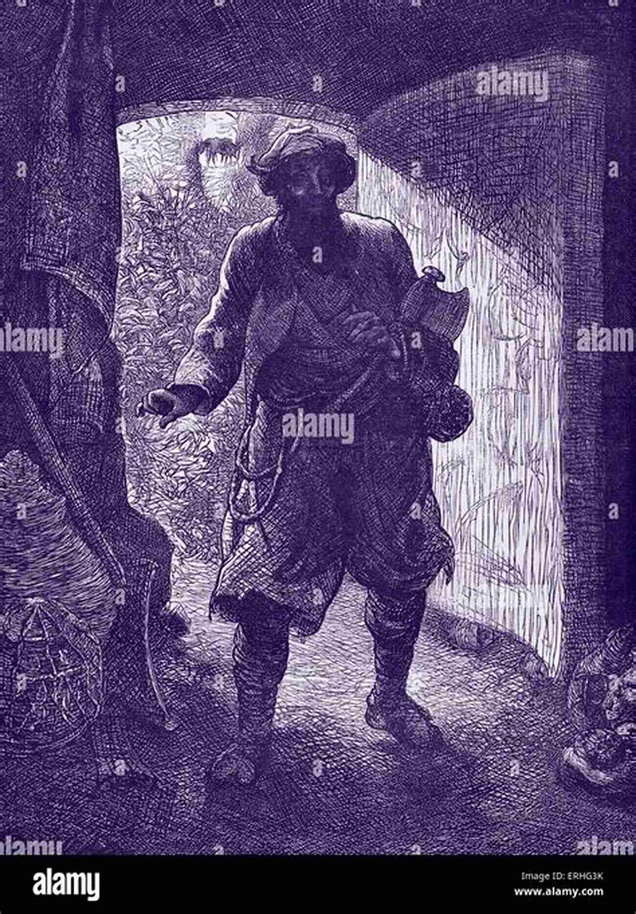 Illustration Of Ali Baba Standing Outside The Cave Entrance Arabic Stories: Ali Baba : An Intermediate Story