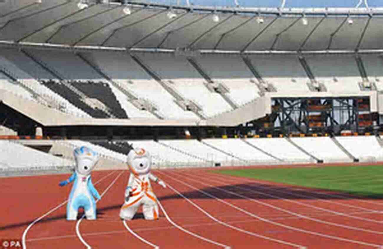 Illustration Of Matt Christopher At The Olympic Stadium, Holding A Gold Medal Olympic Dream Matt Christopher