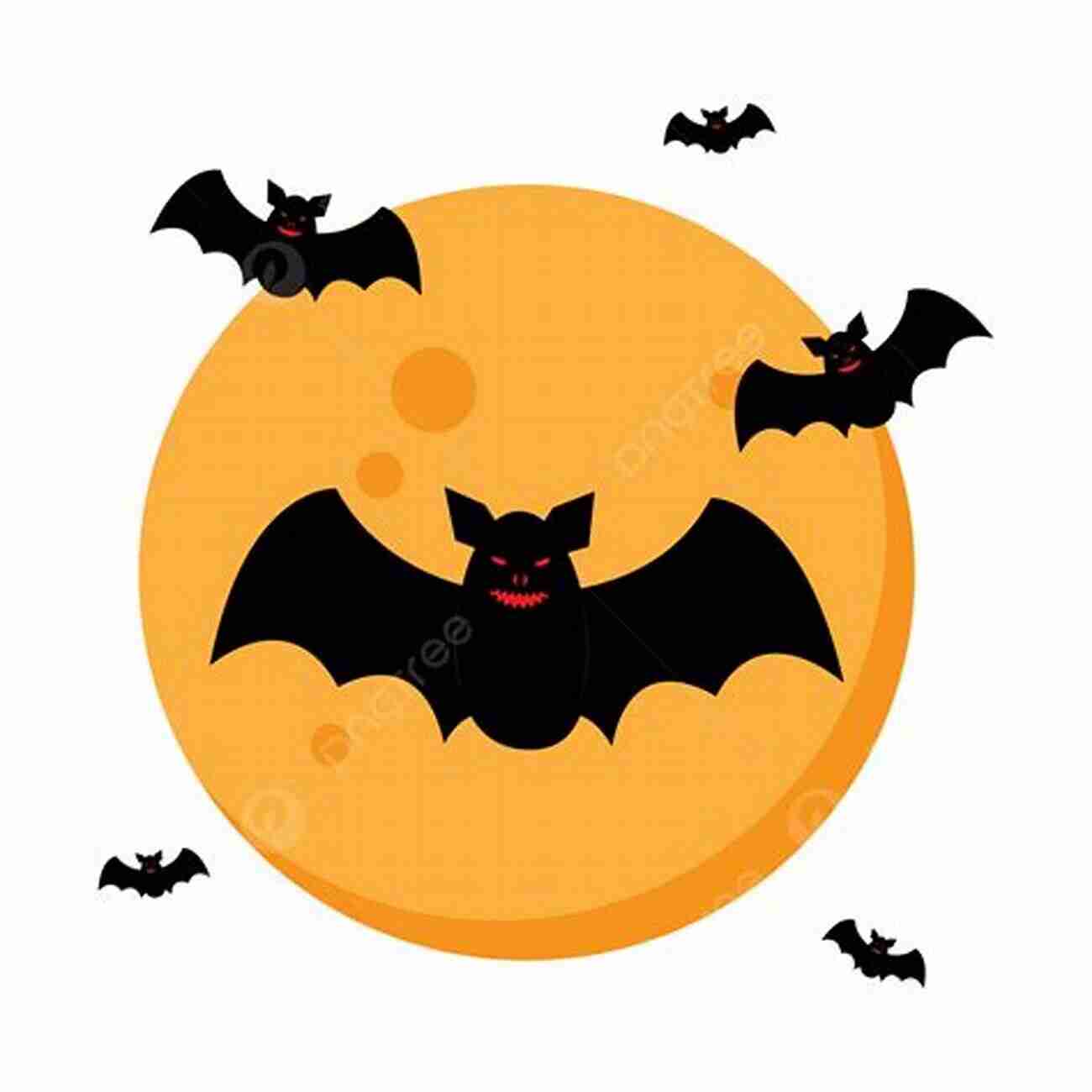 Illustration Of A Moonlit Sky With Bats Flying THE BAT WHO LOST HER HAT: Children S Picture About Bats (Baby Bedtime Stories About Bats For Baby Preschool Readers About Becca The Bat Who Lost Her Hat )