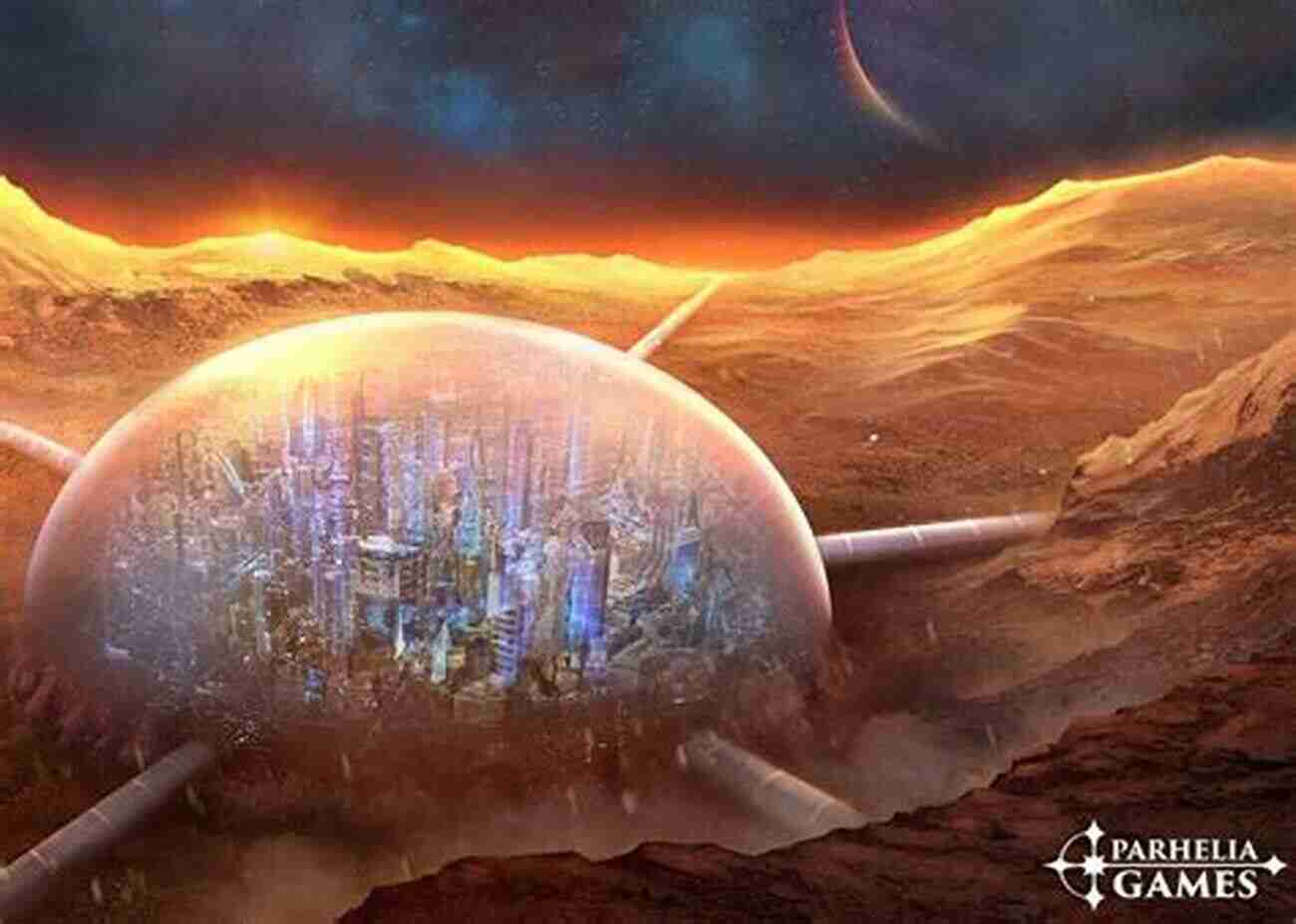 Illustration Of A Space Landscape With Mars And A Futuristic City Ultimate Adventure Novel: Mars Science Fiction Books: Pulp Fiction Novel