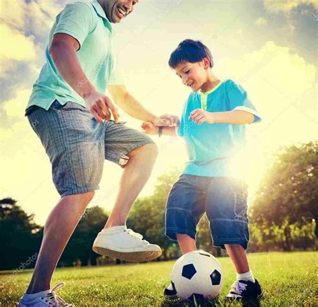 Like Dad Like Son Family Life Father And Son Playing Soccer In The Backyard Like Dad Like Son (Family Life)