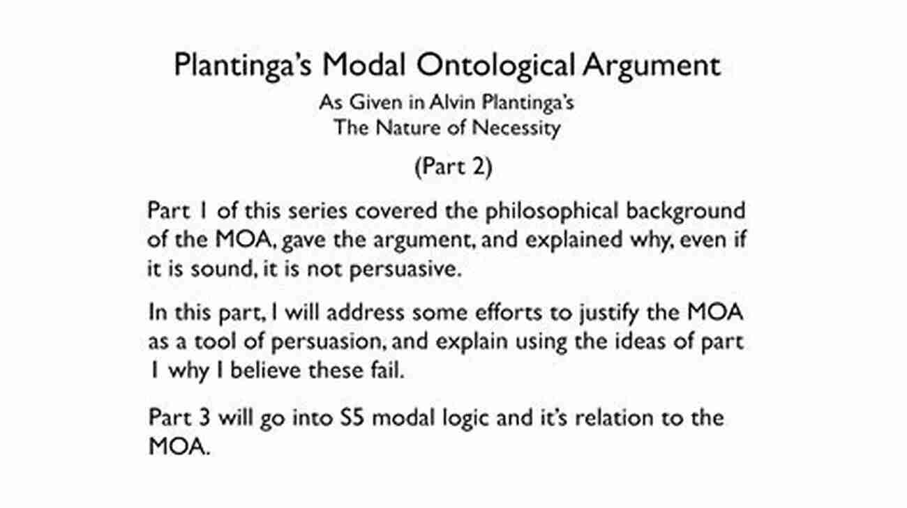 Modal Logic A Fundamental Tool In Plantinga's Arguments Alvin Plantinga (Contemporary Philosophy In Focus)