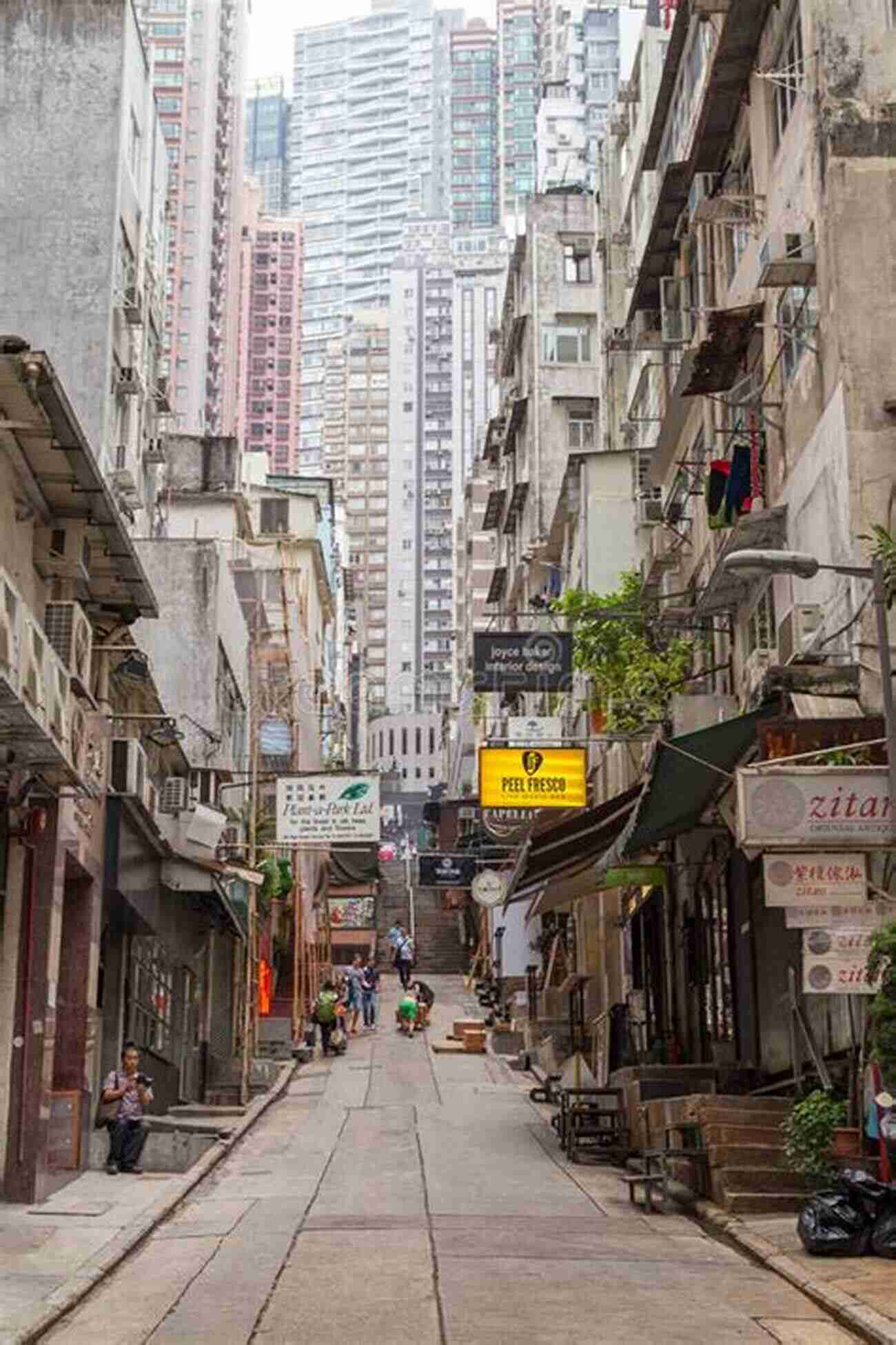 Narrow Street In Old Hong Kong With Traditional Buildings Photo Essay: Beauty Of Hong Kong: Volume 72 (Travel Photo Essays)