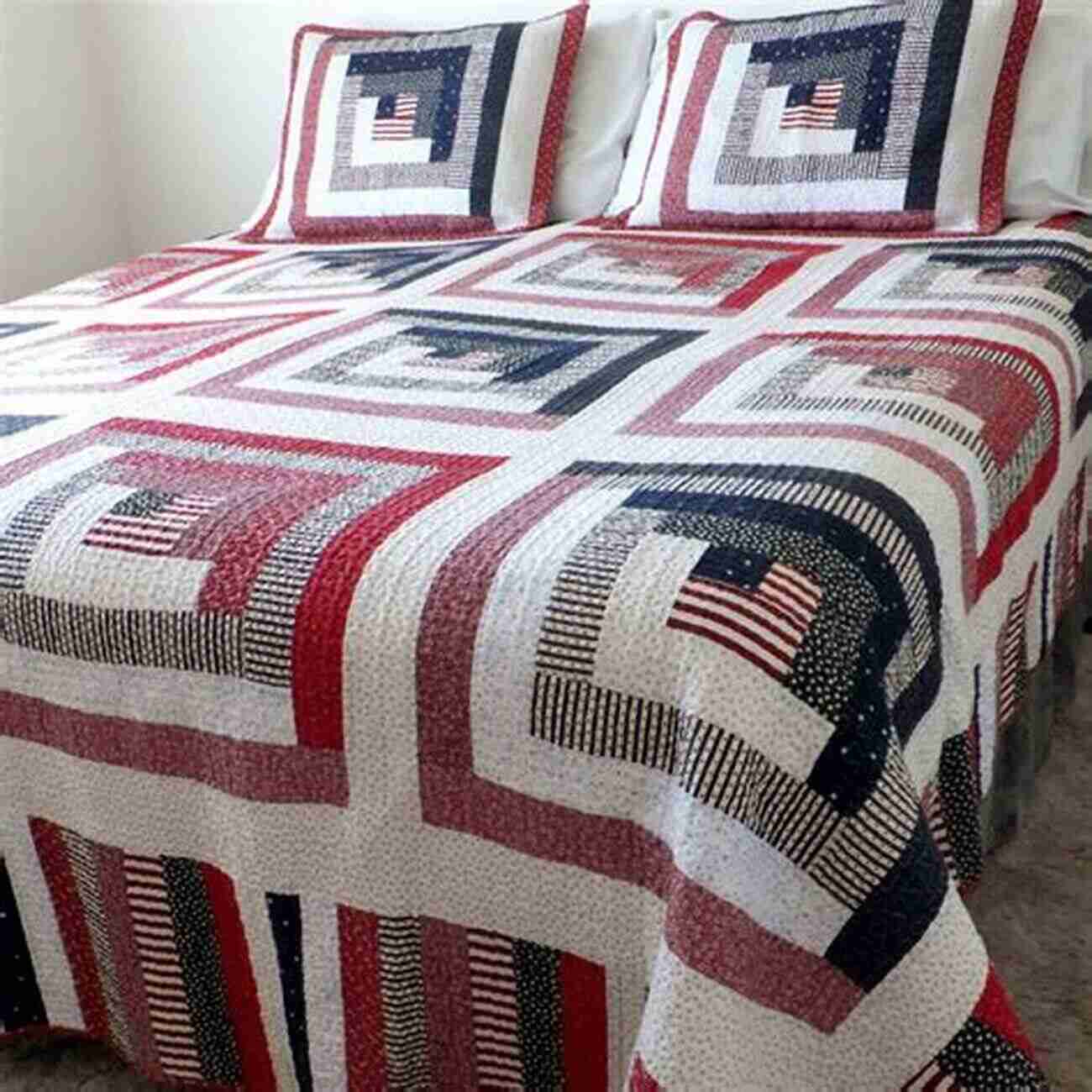 Patriotic Log Cabin Quilt Oh Glory : 11 Quilt Projects To Salute The Stars And Stripes