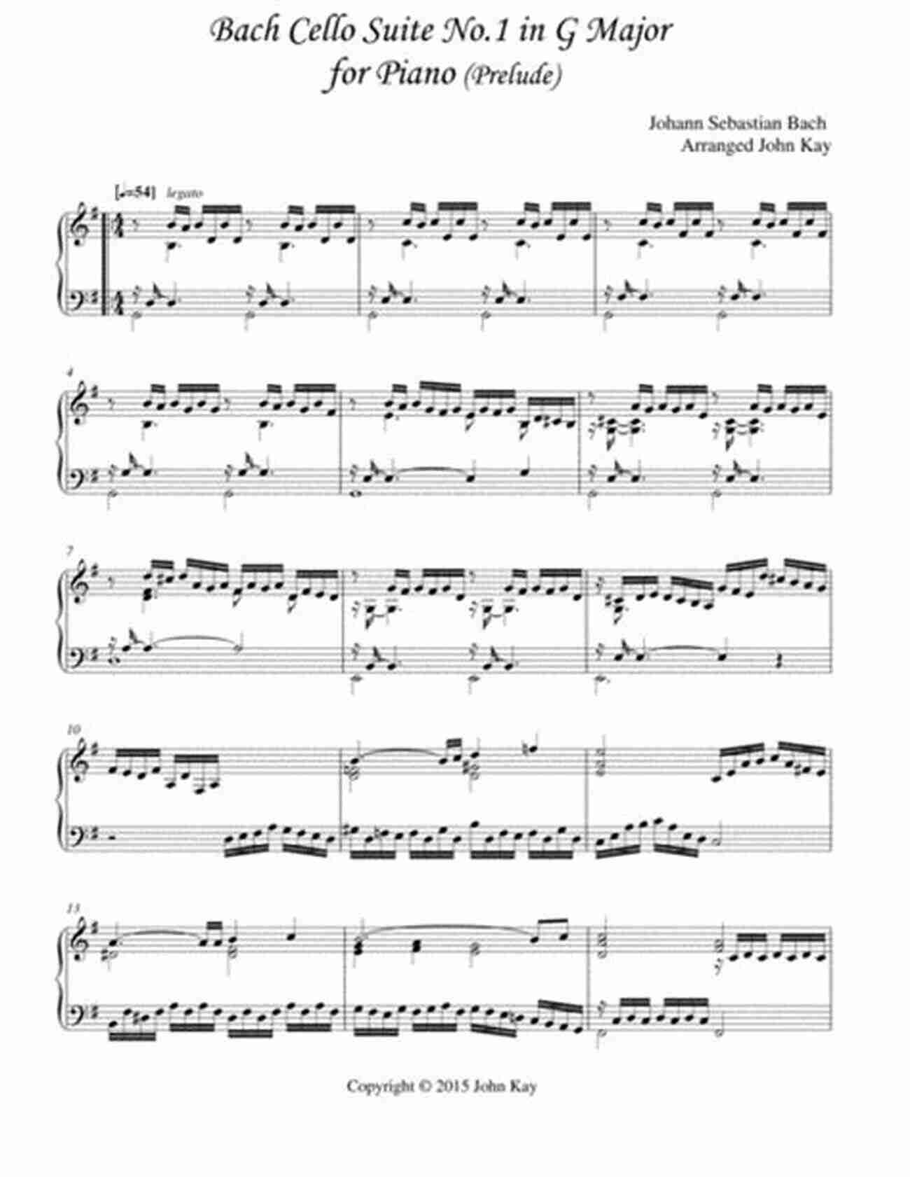 Sheet Music For Johann Sebastian Bach Prelude From Suite No. 1 In G Major Classical For Guitar In TAB: Easy To Intermediate Classics And Transcriptions For Solo Guitar