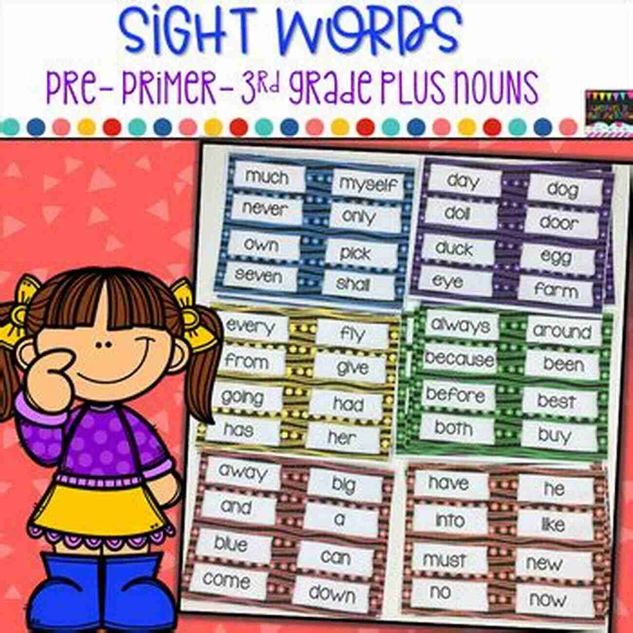 Sight Words Plus Nouns Flash Cards Sight Words Plus Nouns Sight Word Flash Cards With Critters For Preschool Kindergarten And Grades 1 To 3 (Bugville Critters 74)