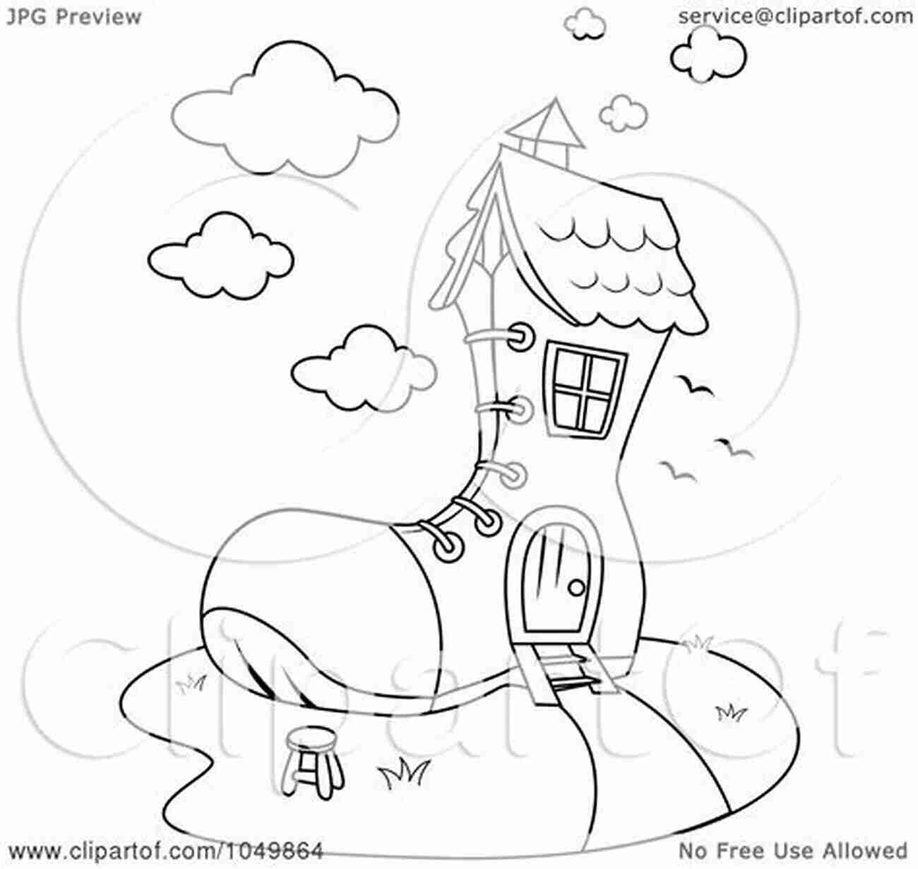 Step 1: Drawing The Outline Of The Shoe House How To Draw Shoe Houses For Kids: Step By Step Drawing For Kids