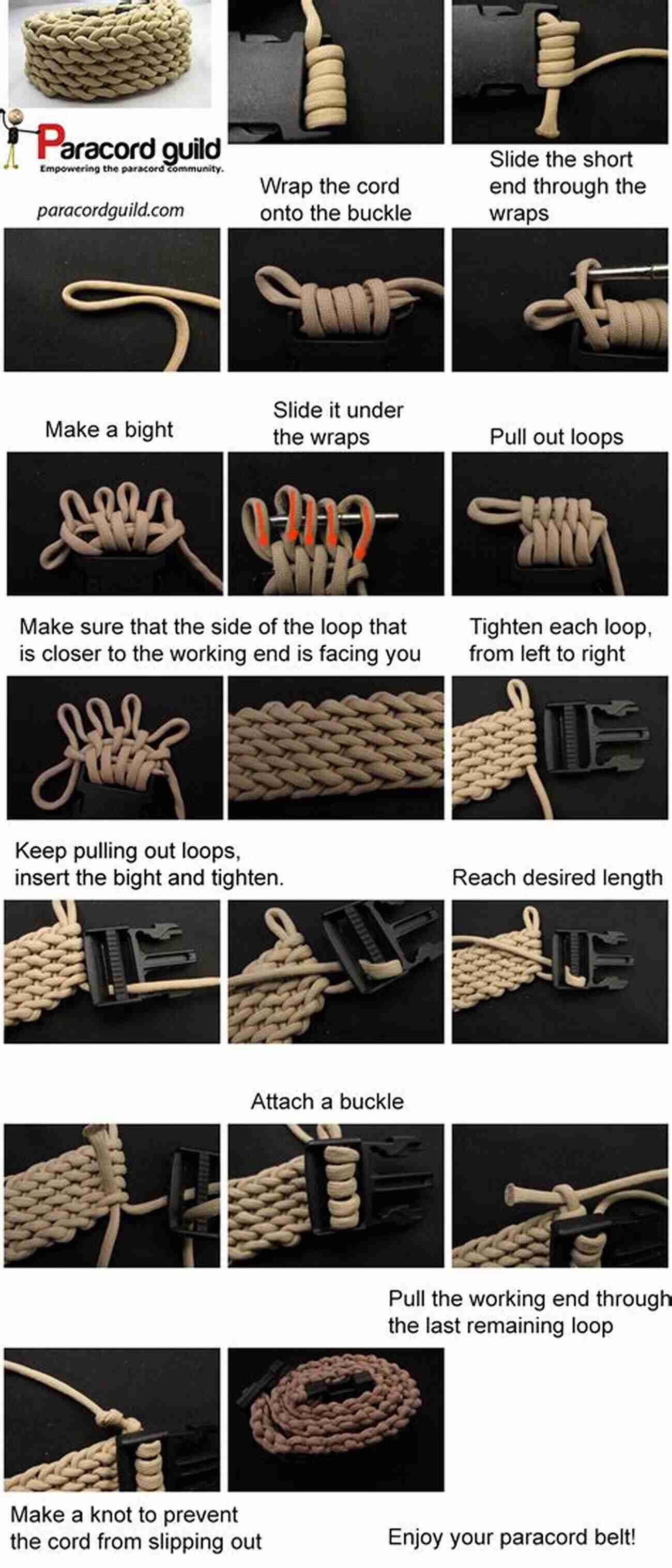 Step By Step Guide To Create A Paracord Belt Paracord Projects: 15 Amazing Paracord Projects With Step By Step Instructions For Beginners