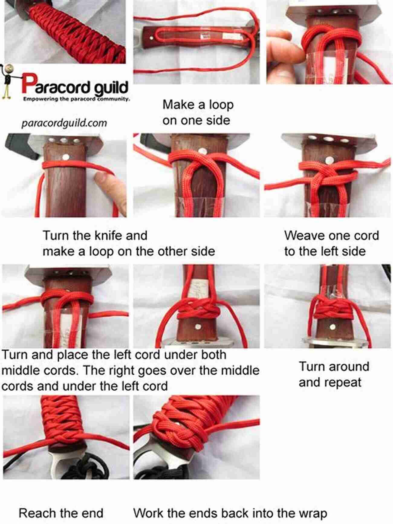 Step By Step Guide To Create A Paracord Knife Handle Paracord Projects: 15 Amazing Paracord Projects With Step By Step Instructions For Beginners