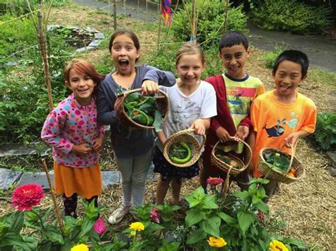 Students Harvesting Fresh Vegetables In The Luna Plants Garden Paw Elementary: Luna Plants A Garden