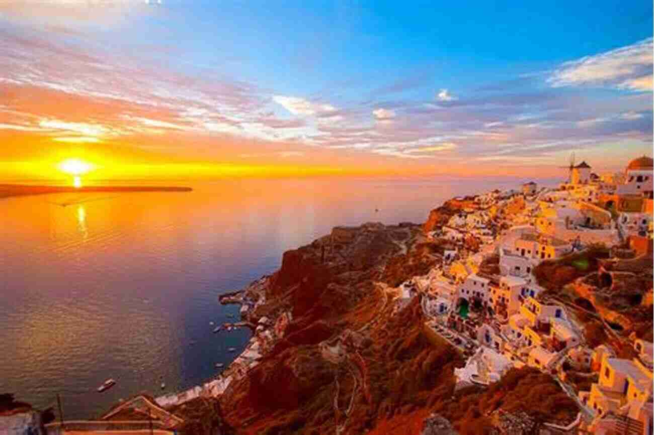 Sunset Over Santorini, A Picturesque Greek Island Bucket To Greece Volume 10: A Comical Living Abroad Adventure