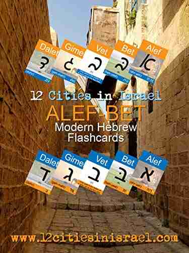 12 Cities in Israel ALEF BET Modern Hebrew Flashcards Print Script: Learn The Print Script Hebrew ALEF BET