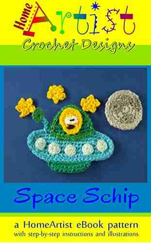 Crochet Pattern: Spaceship Applique Homeartist Design