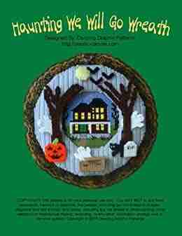 Haunting We Will Go Door Wreath: Plastic Canvas Pattern